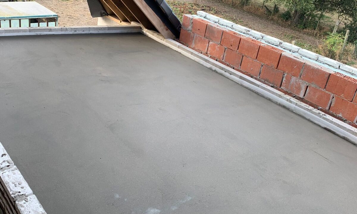 Chapes en pente de 1,5% à Machelen