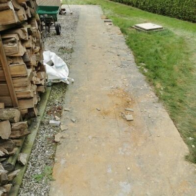 Chape a Hevillers pour une terrasse autour d&rsquo;une piscine