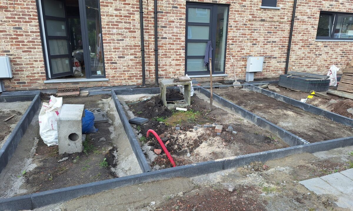 Projet de terasse pour deux maisons a Mons